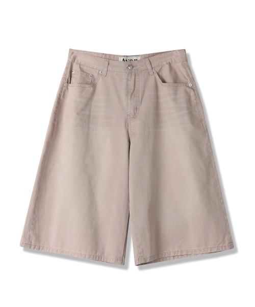 Dyed Bermuda Denim Pants PINK