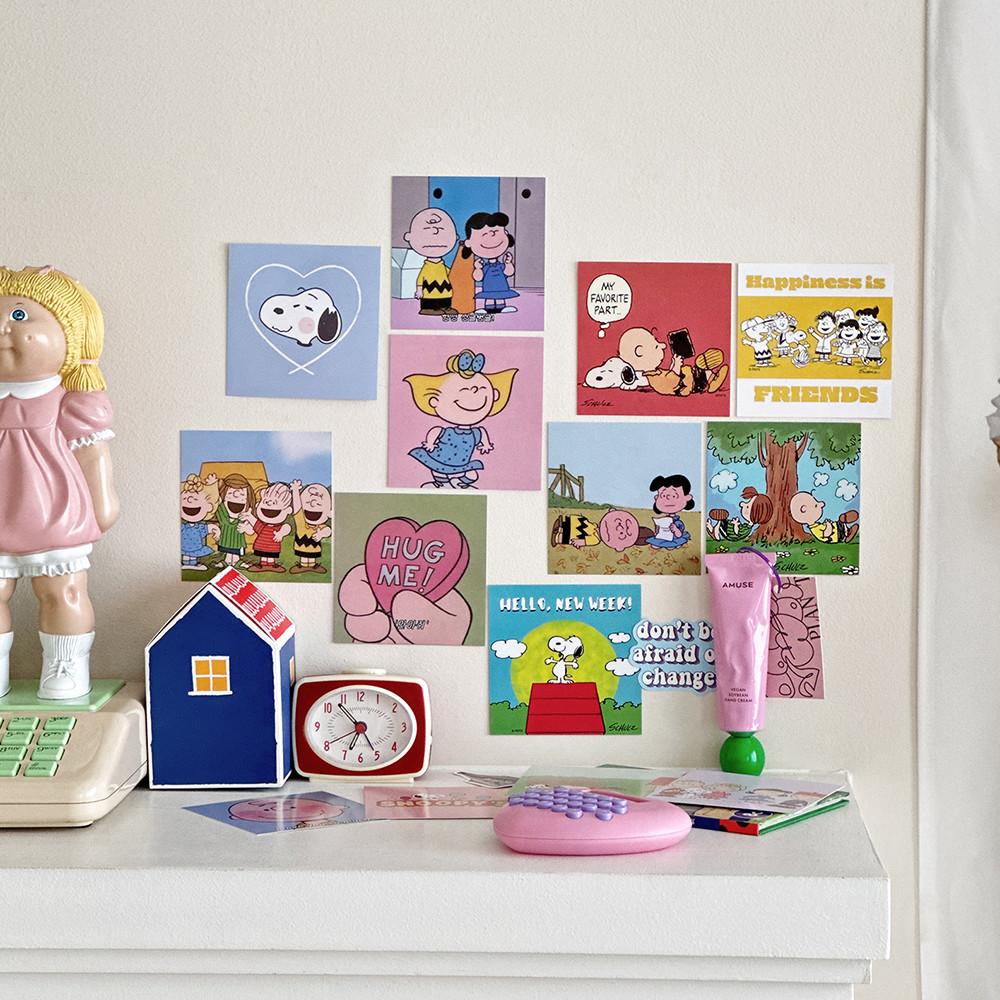 귀여운 스누피 벽포스터 벽장식 4종