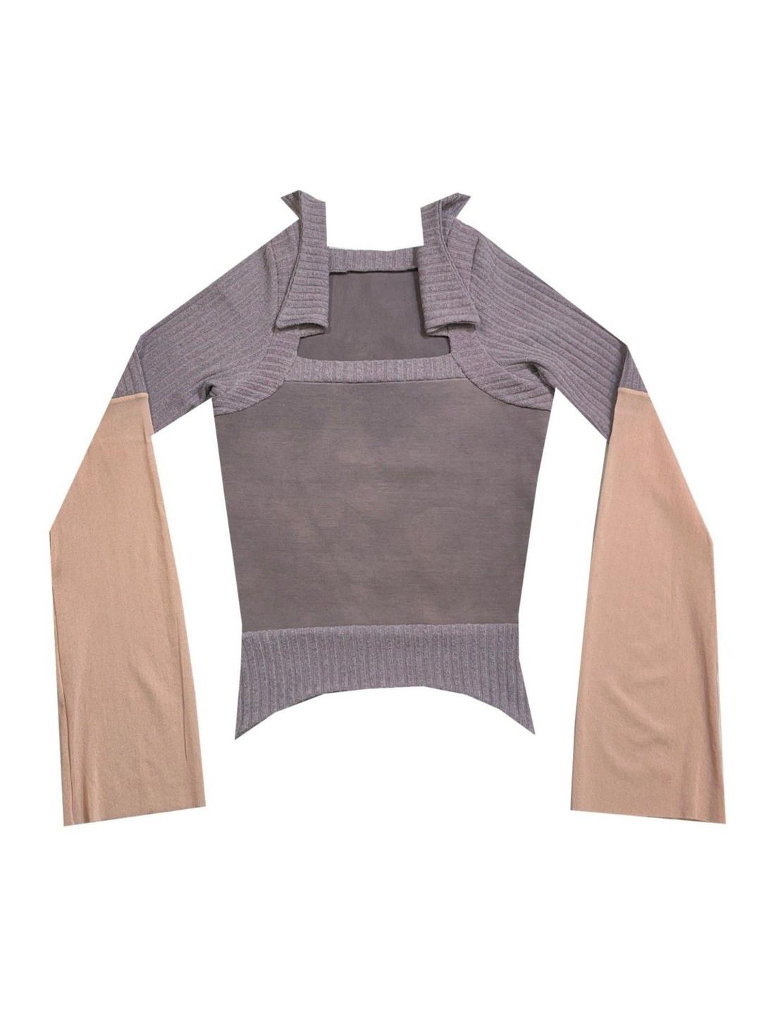 M4 Square Knit Top Grey - XS