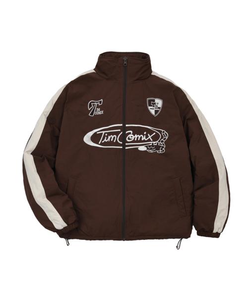 나일론 스포티 경량 패딩_브라운