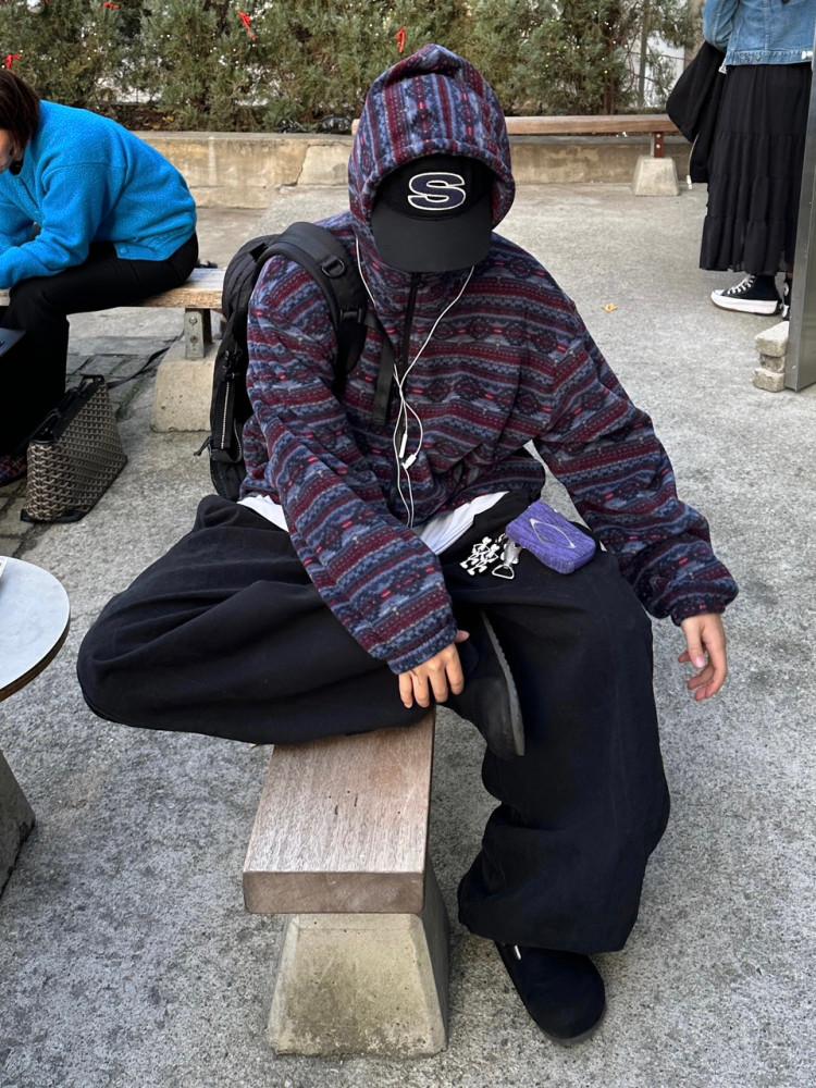 나바호 아이싱 후드 후리스 3C