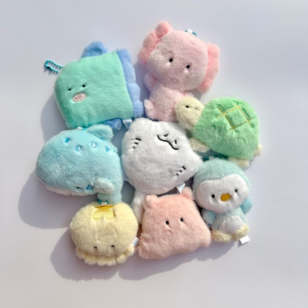 3차재입고 동글눈동자 시리즈 왕 큰 해양생물키링, 바다생물키링 물고기키링