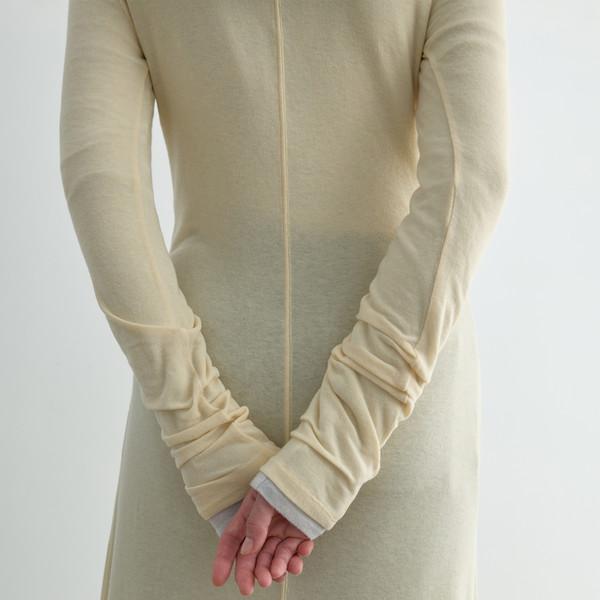 SOFT JERSEY LONG DRESS _ MILD YELLOW