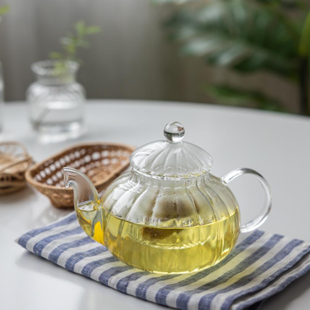 플리츠 글라스 티팟 티포트 800ml