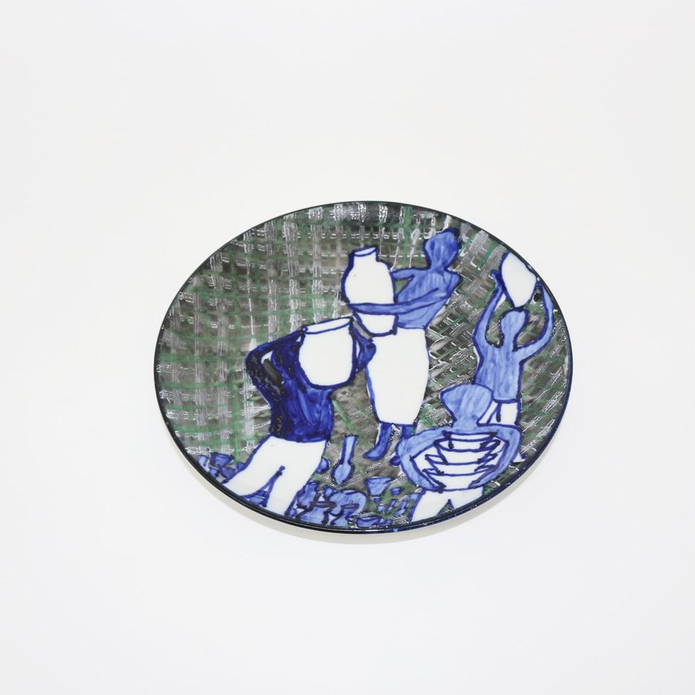 Ceramic Plate with Abstract Figures