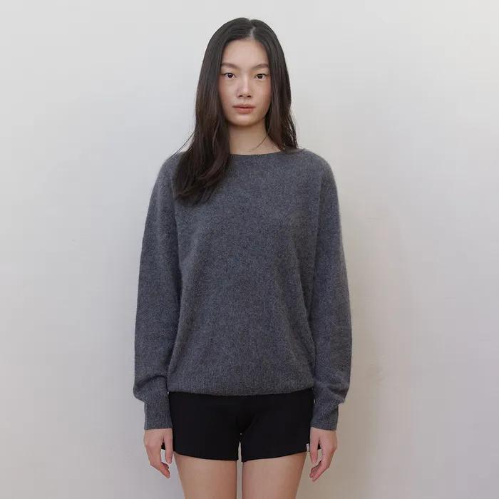 AS BASIC WOOL WHOLEGARMENT KNIT (DARK GREY)