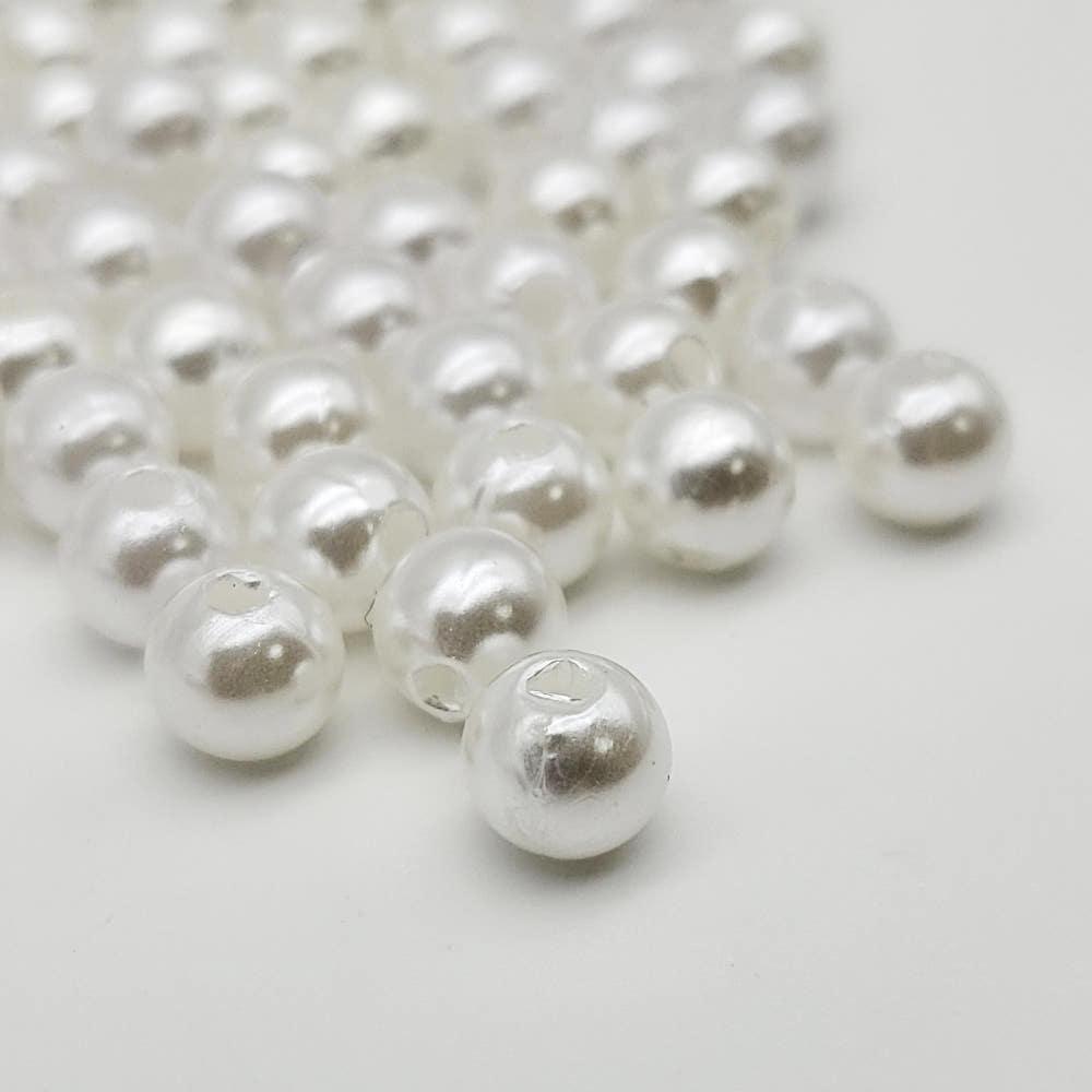 화이트 아크릴진주 6mm (1개)