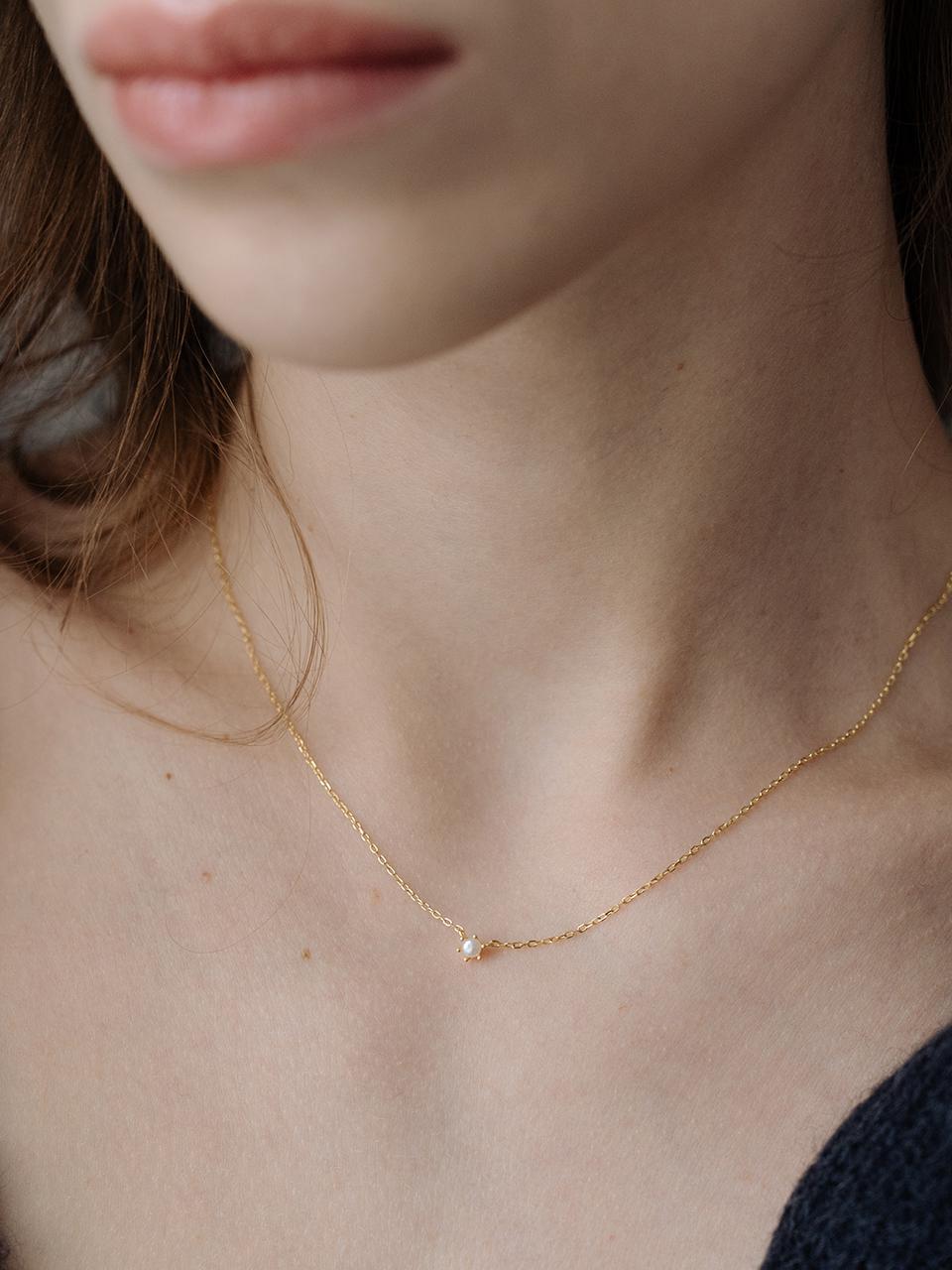 [silver925] TB012 mini pearl necklace