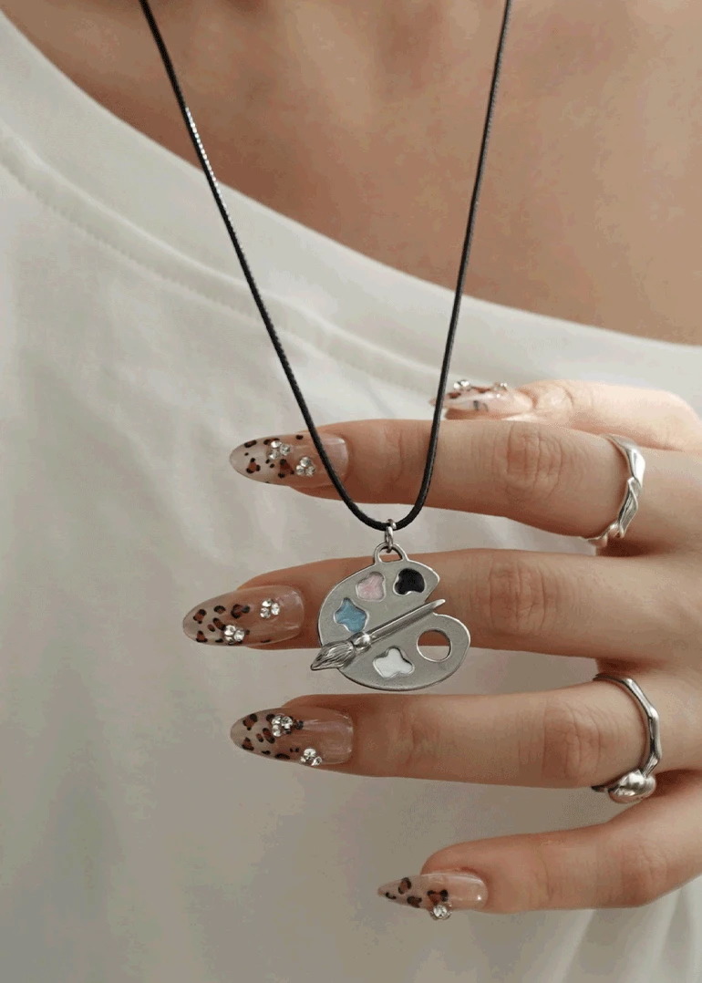 palette necklae | 아트 팔레트 미술 목걸이