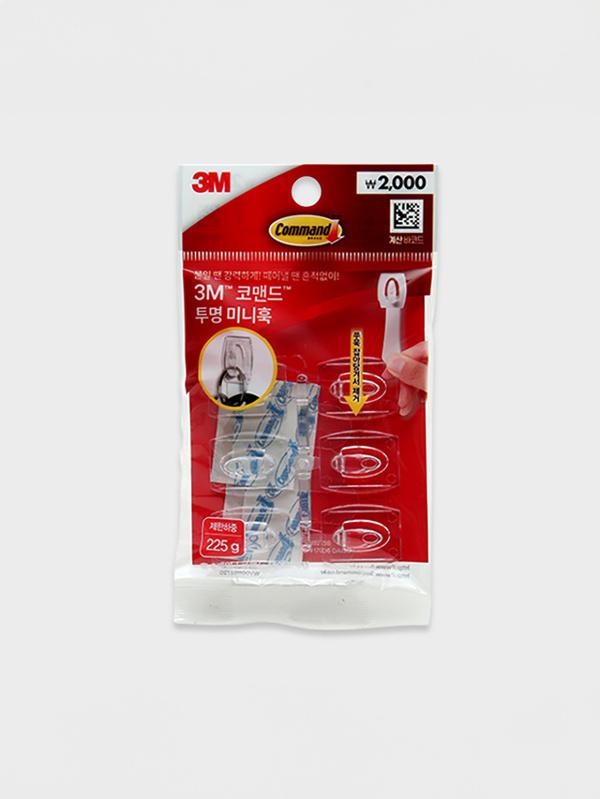3M 코맨드 투명 미니 훅 6개입