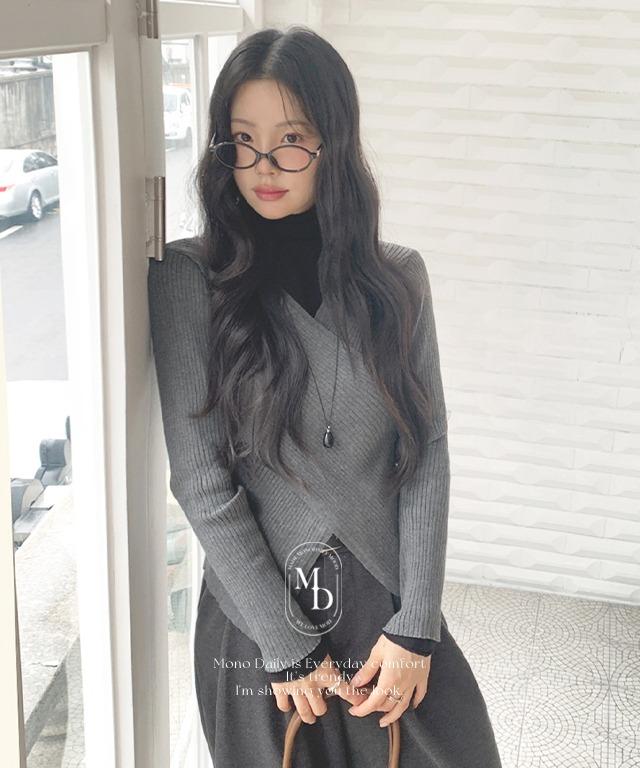 모노데일리 [#.무채색] [#.출근룩] [#.New Arrival] 루틴 랩 골지 니트 (탄탄하고 쫀쫀한 소재)