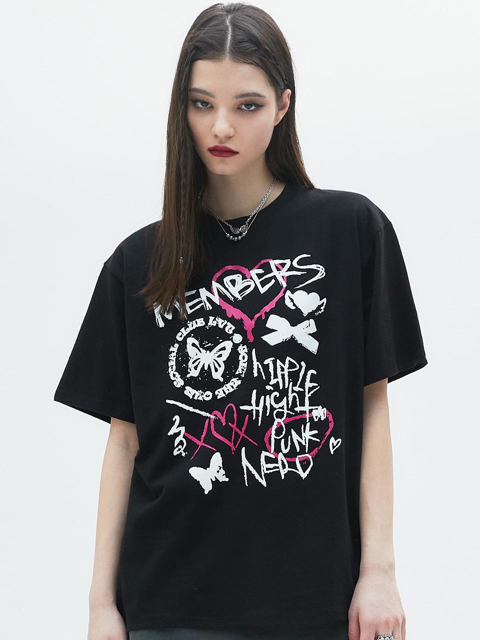 [엔믹스 지니 착용] CL PUNK TEE(BLACK)