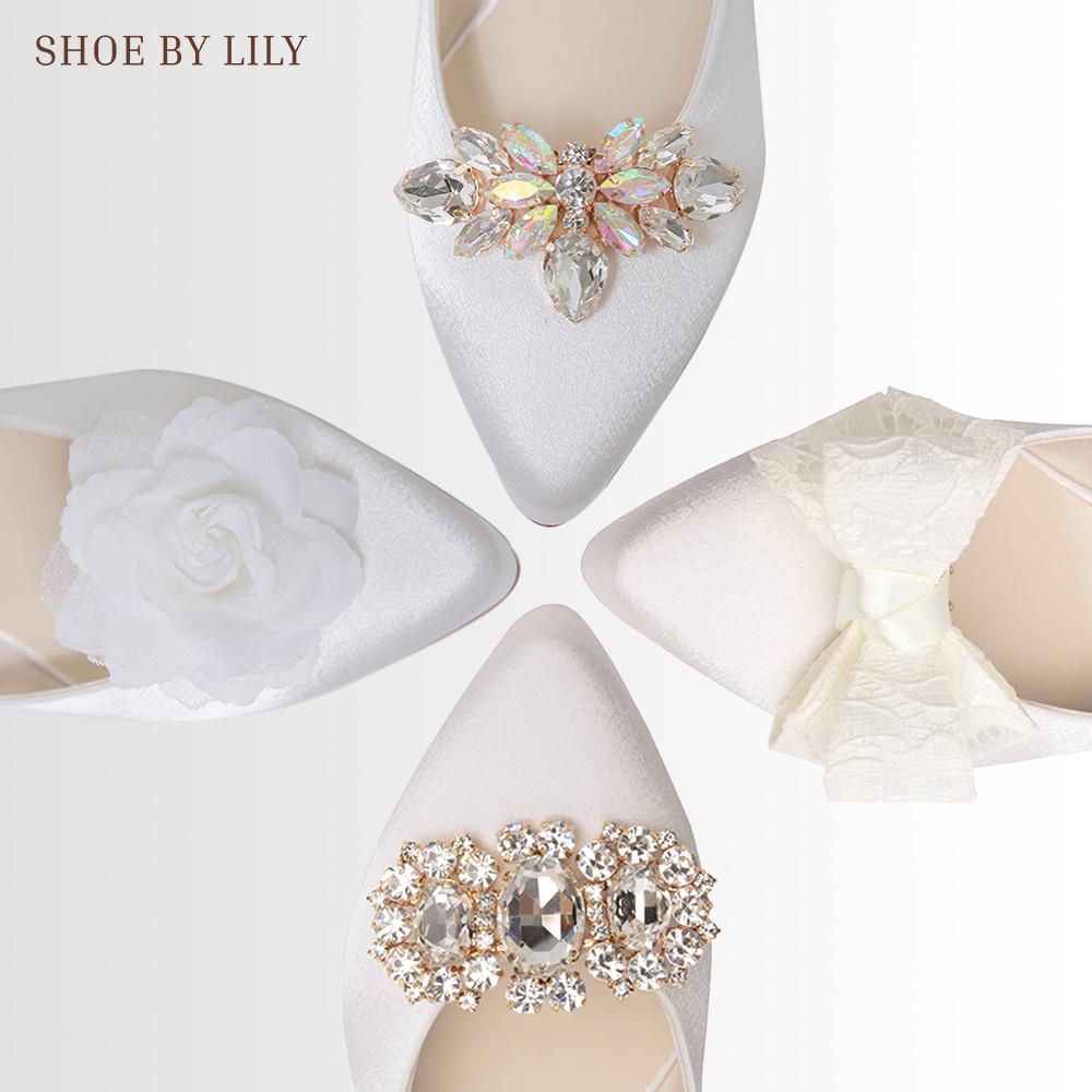 슈바이릴리 웨딩슈즈코사지 큐빅 구두악세사리 구두장식
