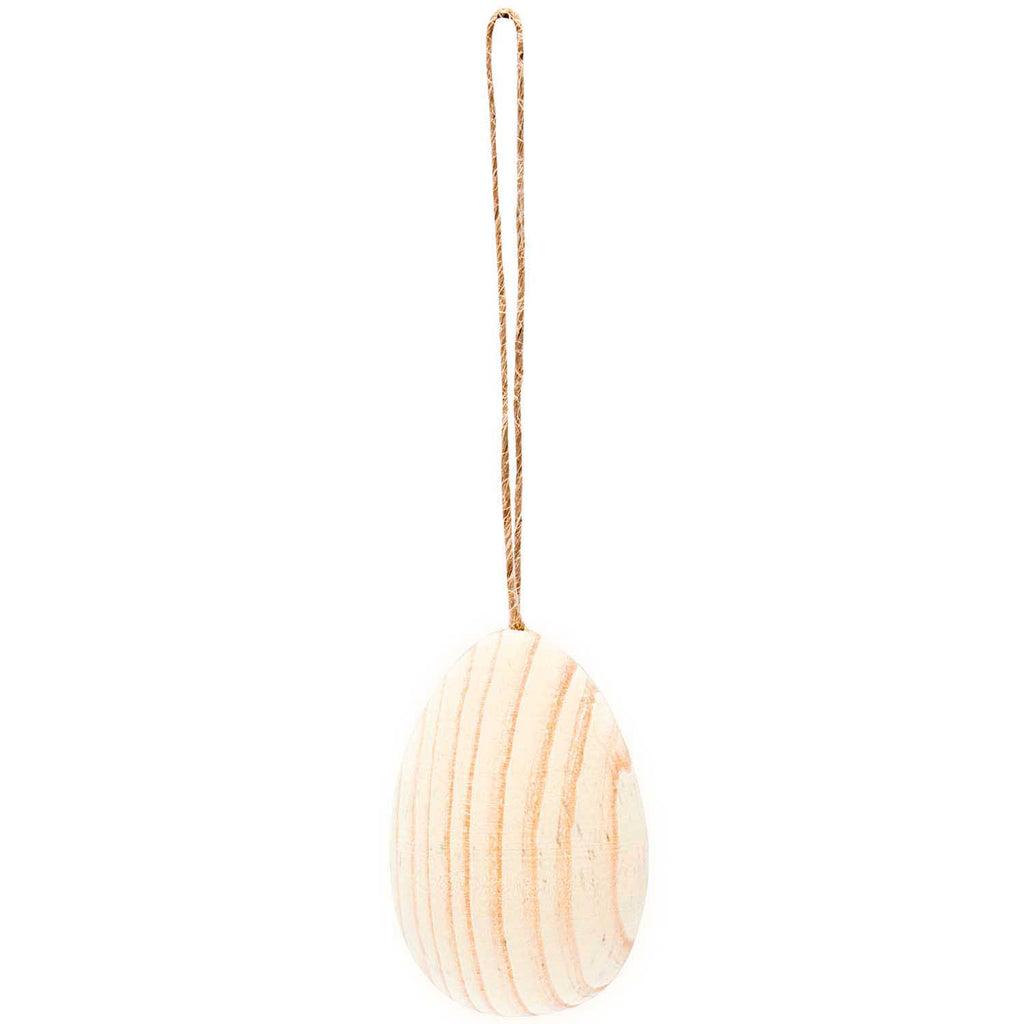 Wooden Egg Christmas Tree Decoration