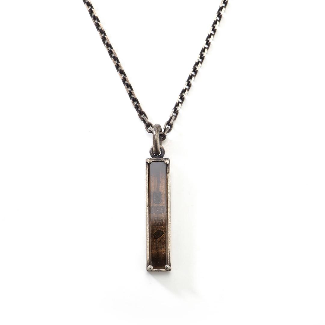 See Through Hallmark Pendant Necklace [Smoky Quartz]