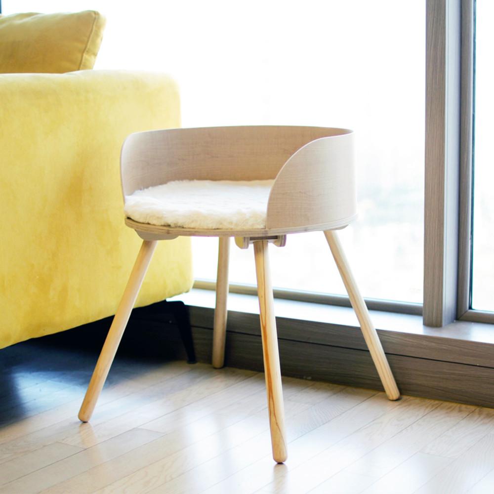 뽀떼 펫라운지 고양이 원목캣타워 긴다리 L