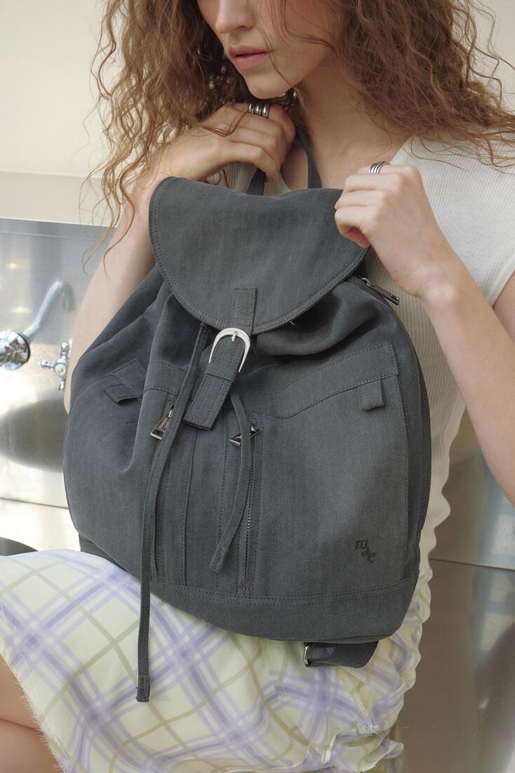 Notting Herringbone Backpack _ Charcoal