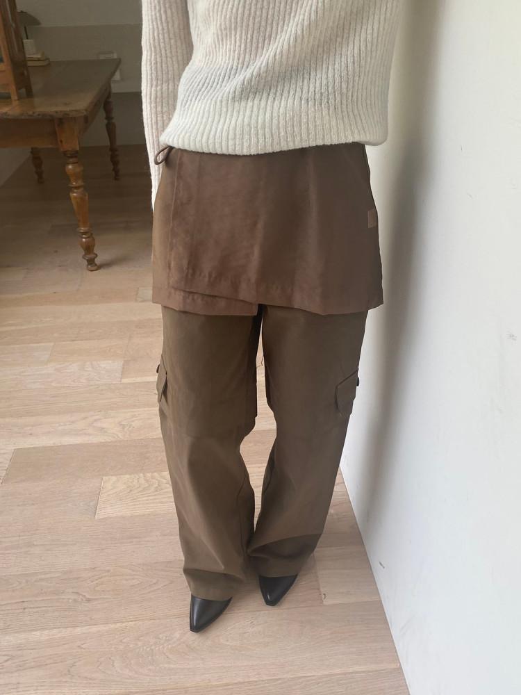 [미엔느] 시어 랩 스커트 (2col)