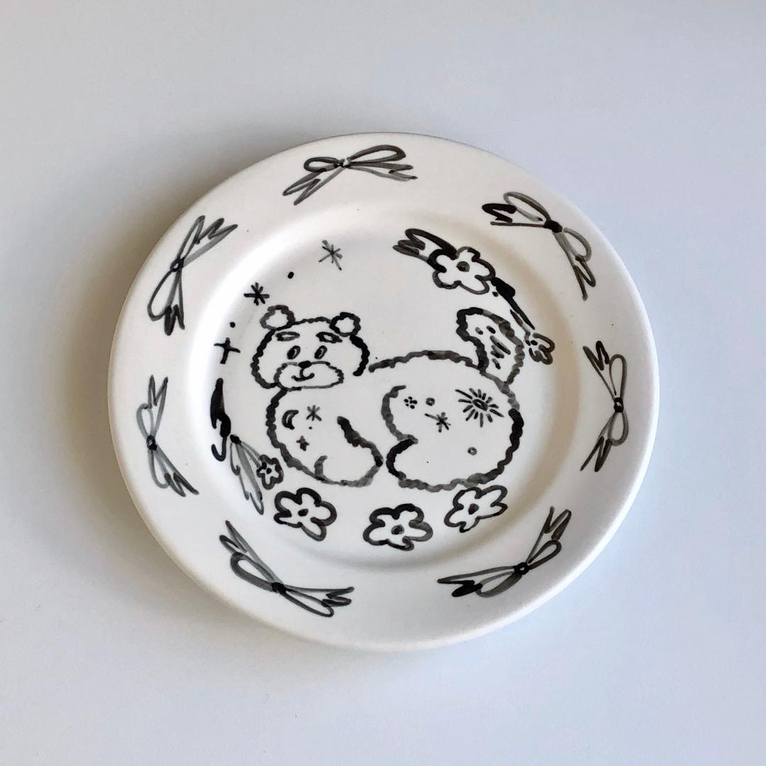 몽실흑곰 접시🕑빠른배송🕑