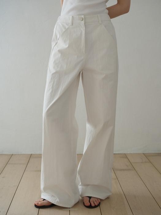 WATERY WIDE PANTS_OFF WHITE