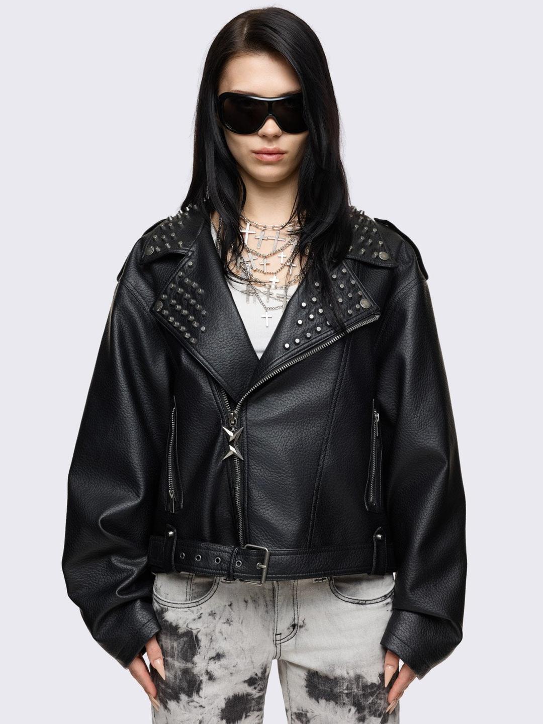 Roxanne Biker Jacket - S / Black