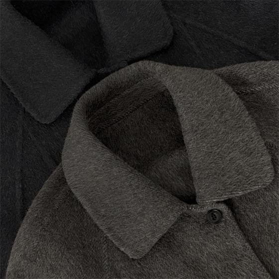 [오늘출발][울70%🔥핸드메이드코트] 퓨어라인 싱글 울 코트 (롱코트,겨울코트,오버핏코트,블랙코트,울롱코트,싱글코트,모헤어코트,연말룩,하객룩)