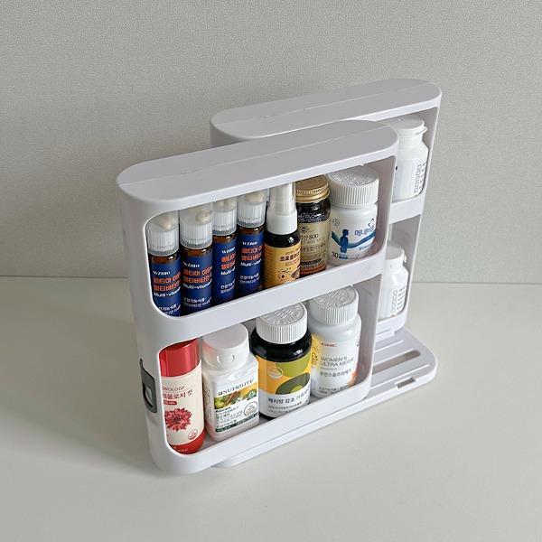 [비밀공구] 틈새 2단 약통 양념통 수납함