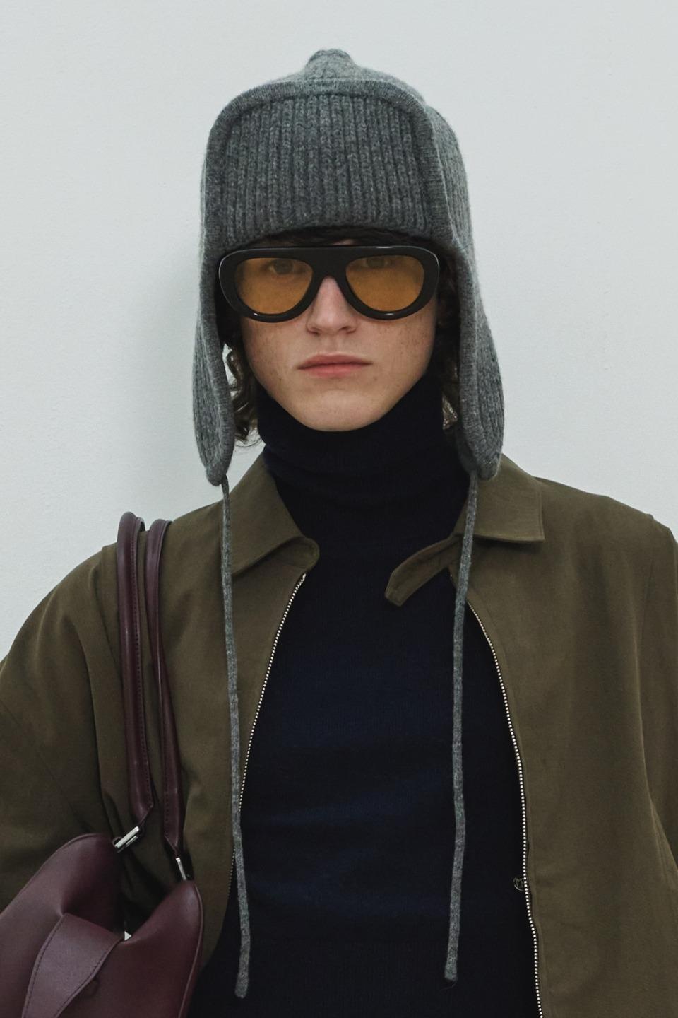 [10.17 (Fri) Release] MJ Ear Flap Wool Knit Hat / Gray