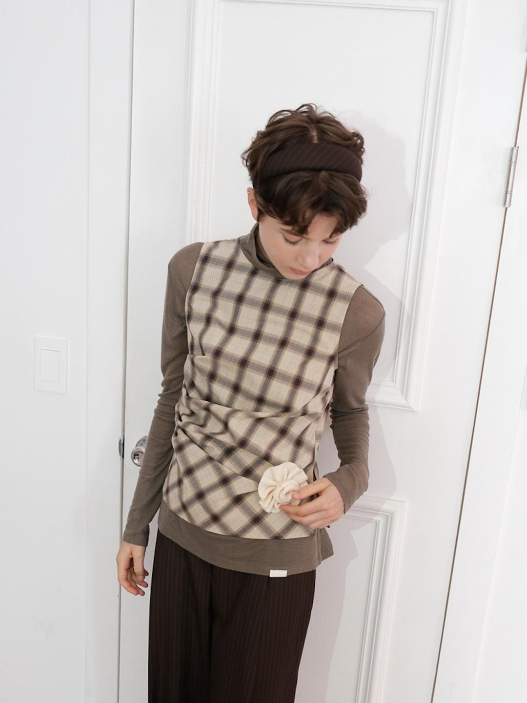 [1차 리오더] STRIPE HAIR BAND_BROWN