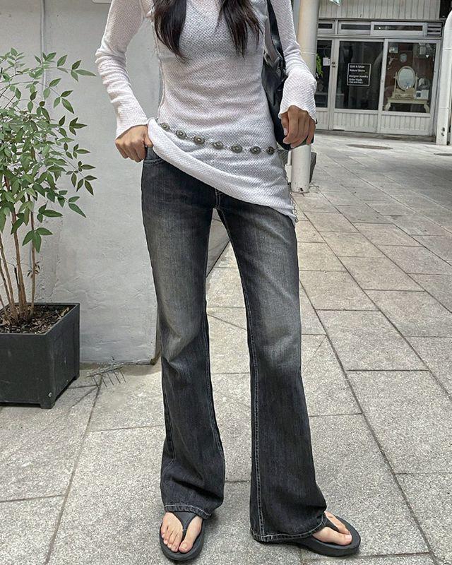 다츠 빈티지 로우라이즈 난스판 부츠컷 청바지(2color)_모어룸_2