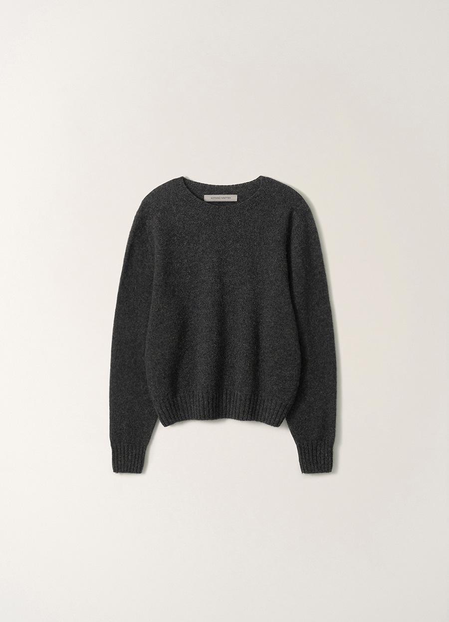 Kiri brushed wool pullover (Charcoal)
