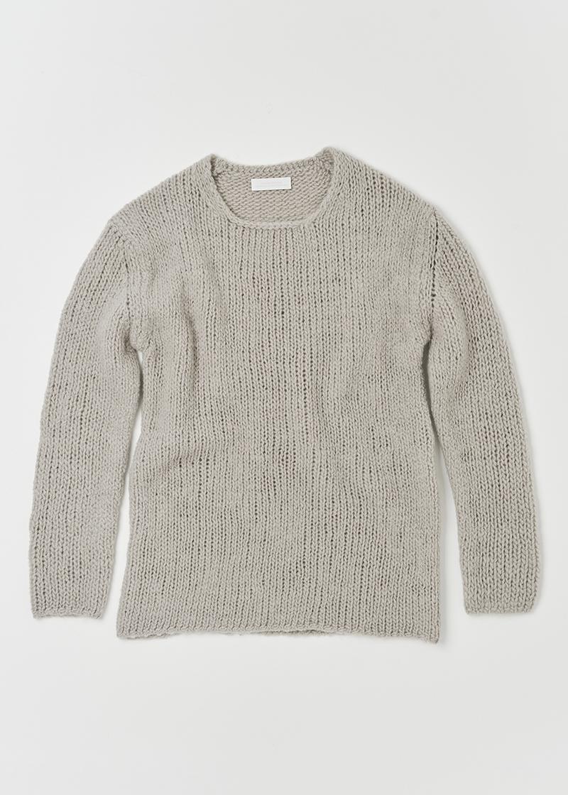 (10/25 예약발송) LOOSE FIT WOOL SWEATER IN GREY IVORY