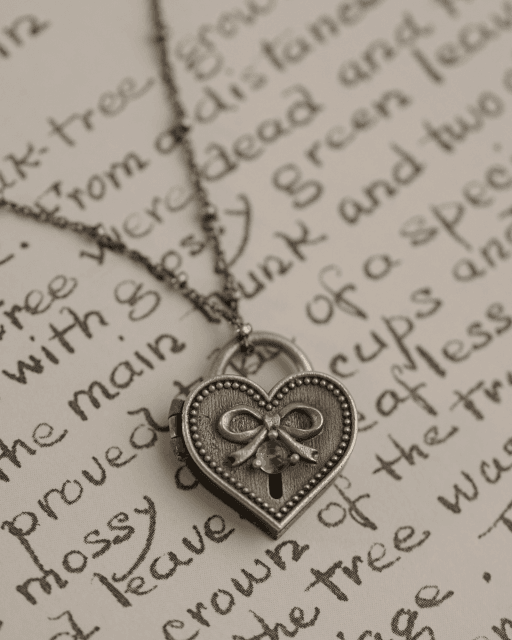 Heart-lock locket necklace