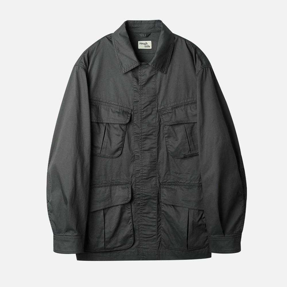 [Rough Side]  25SS Fatigue Jacket Charcoal