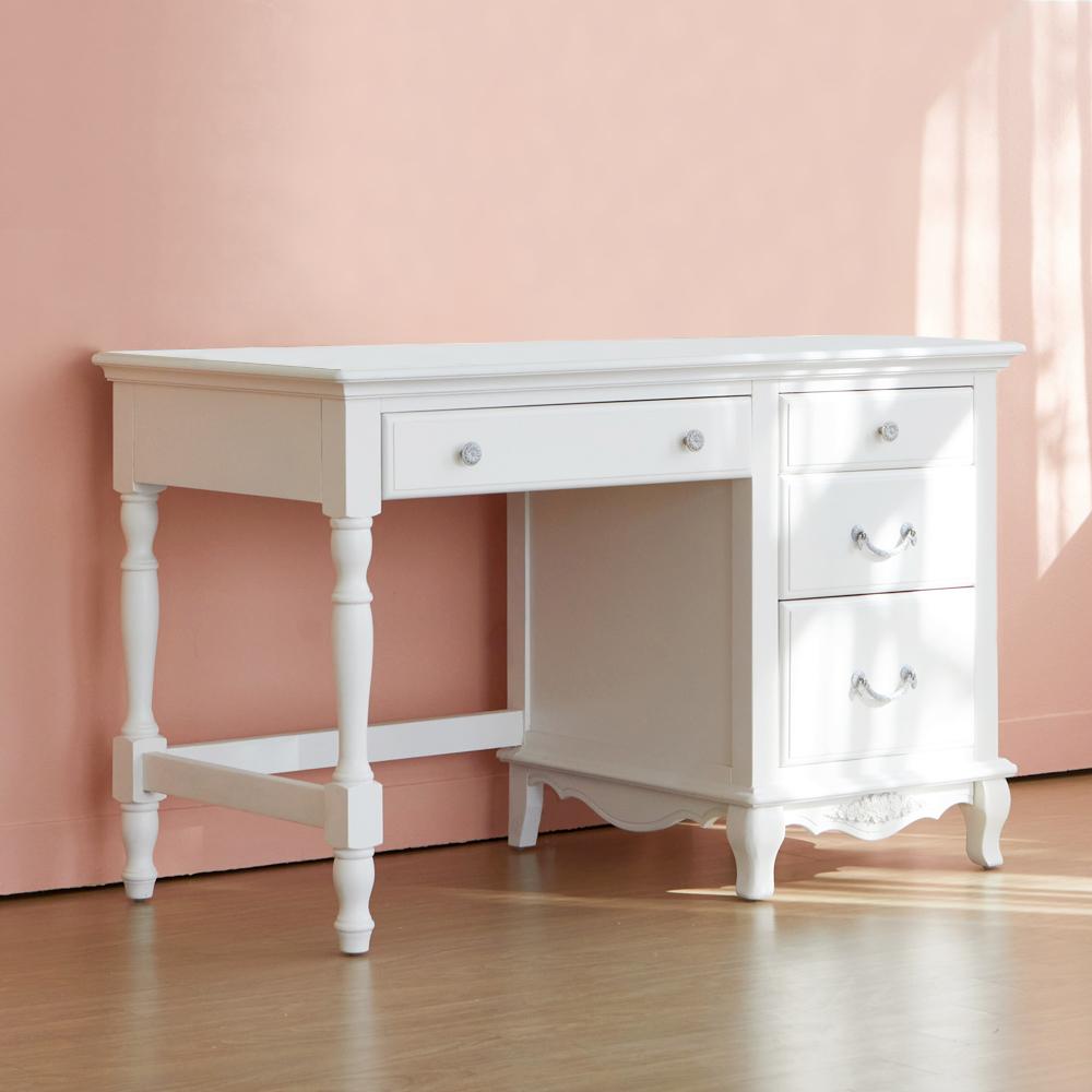 퀸앤 화이트 엔틱 원목 학생 책상