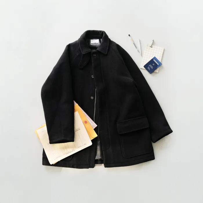 City Wool Half Coat (Black)