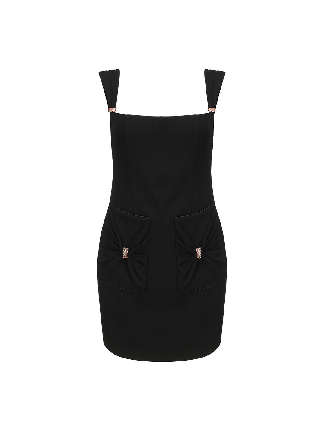 Dionne Dress (Black) - Black / XS