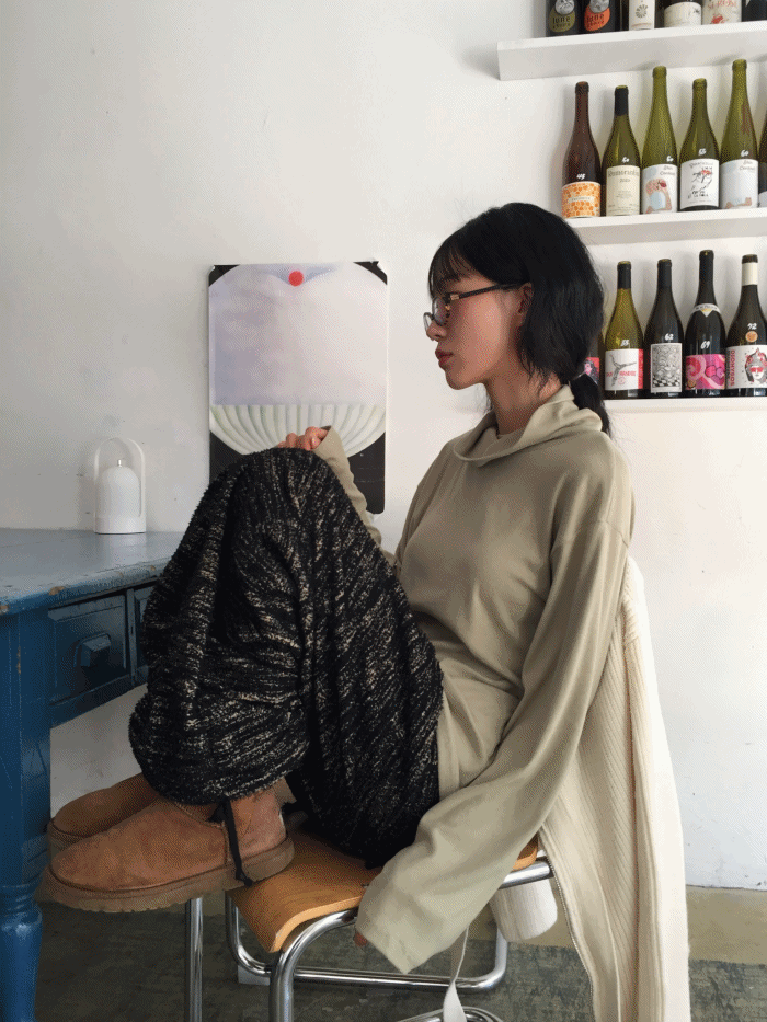 모래하우스 루즈 터틀 슬리브t