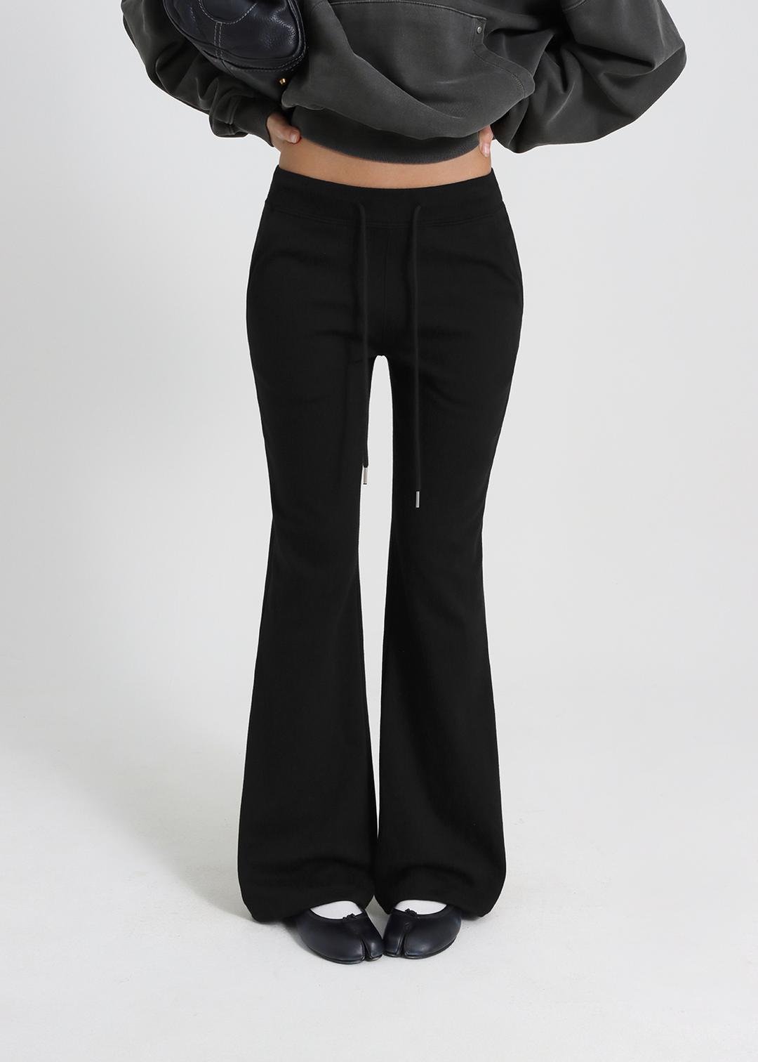 블랙업 [2천장판매] [B-BASIC] 라이트 스웨트 부츠컷 밴딩팬츠