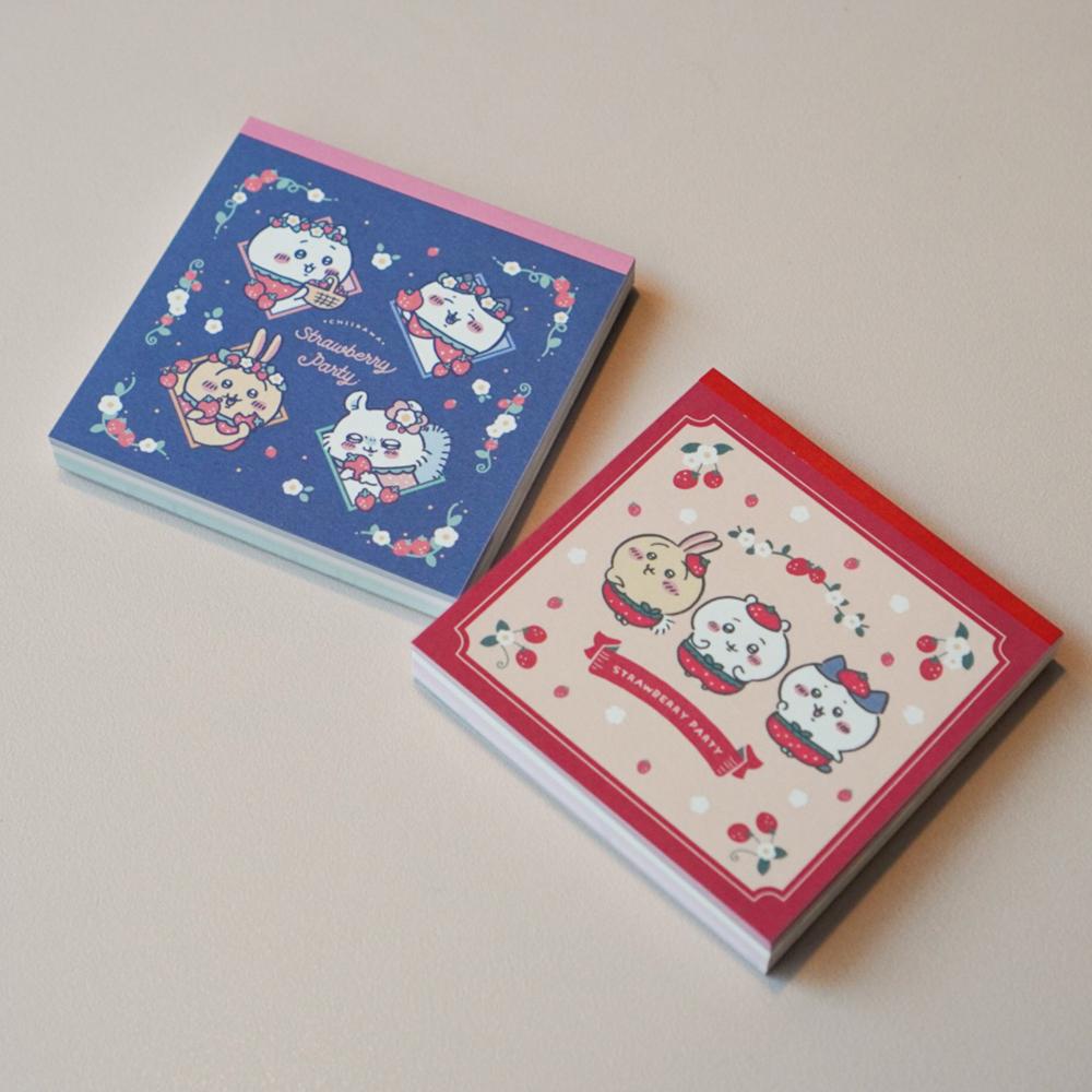 치이카와 메모지 정사각 - 메모장 떡메모지 떡메 스퀘어 메모패드 하치와레 우사기 모몬가