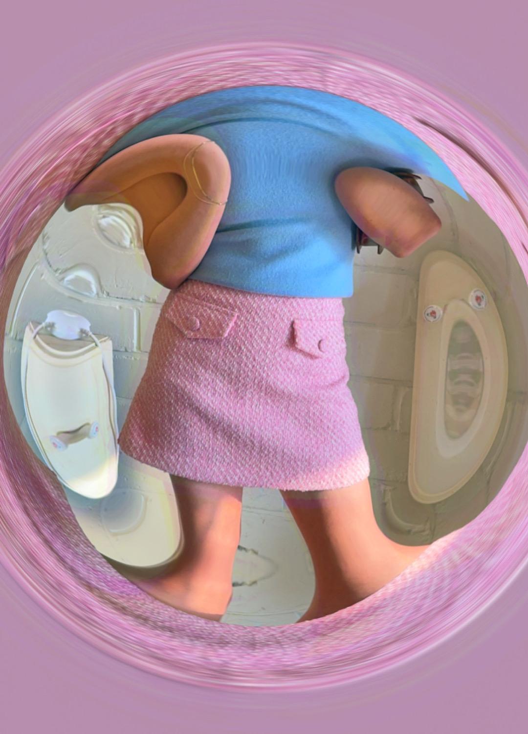 (새상품) baby pink skirt