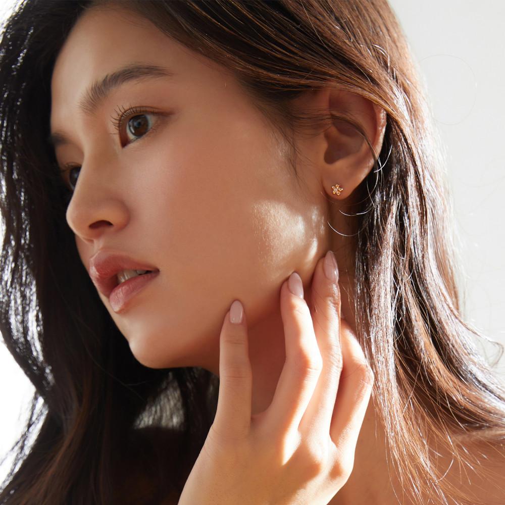 가네시 18K 귀걸이 캔디플라워2 생일선물 데일리 20대 여자귀걸이
