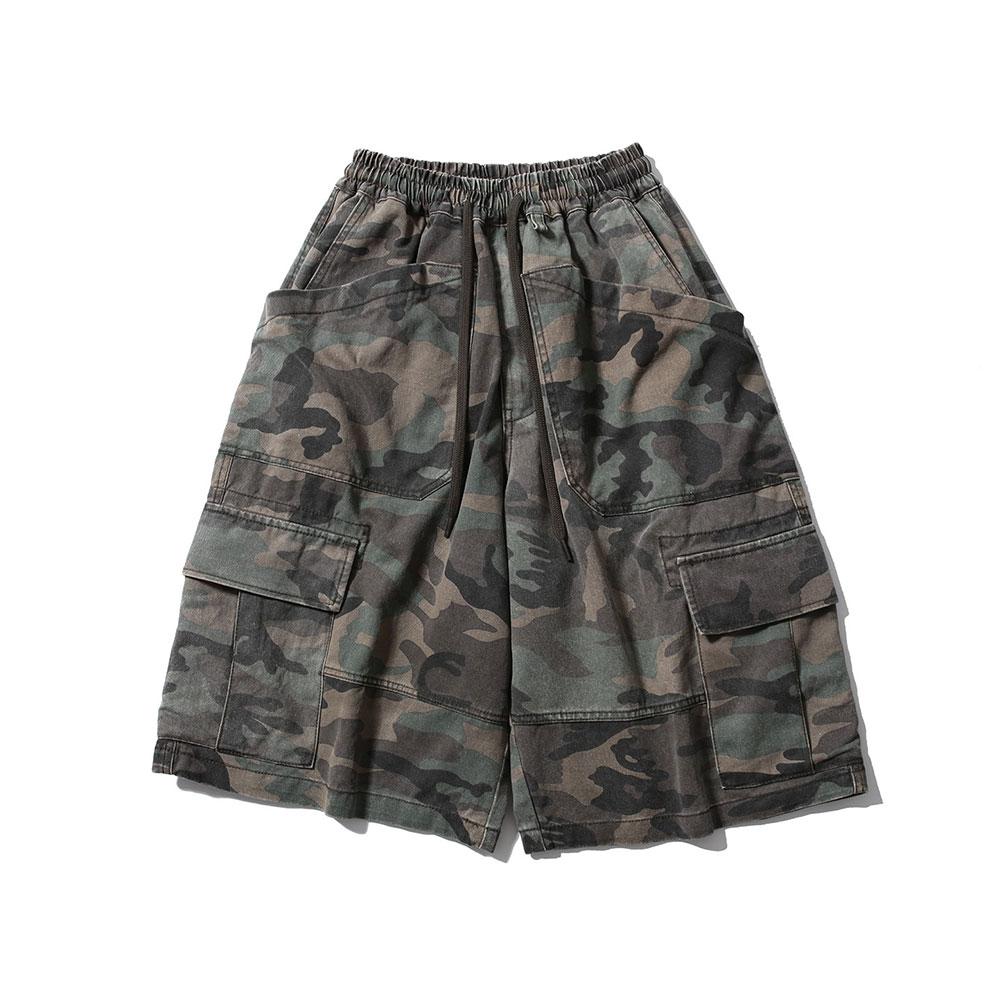 Wide Bermuda Cargo Pants_Camo