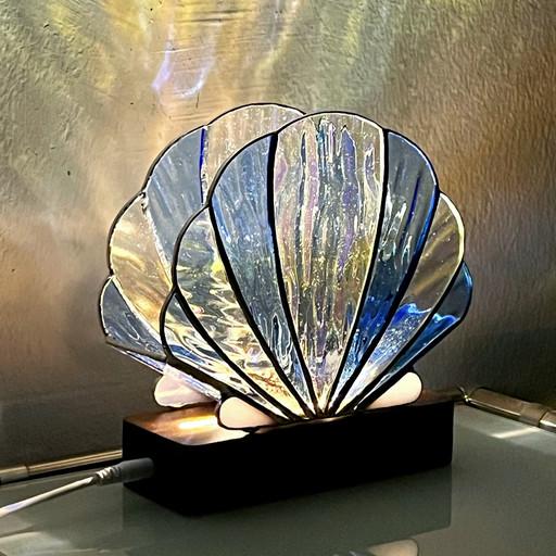 스테인드글라스 조개 led 무드등 램프 조명