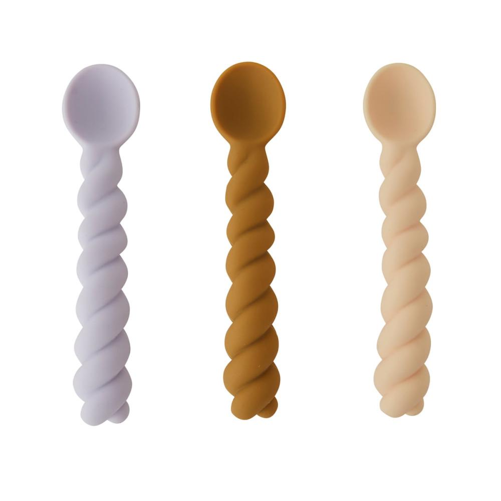 OYOY 오이오이 Mellow 이유식 유아식 숟가락 3개세트 바닐라/라벤더/브라운