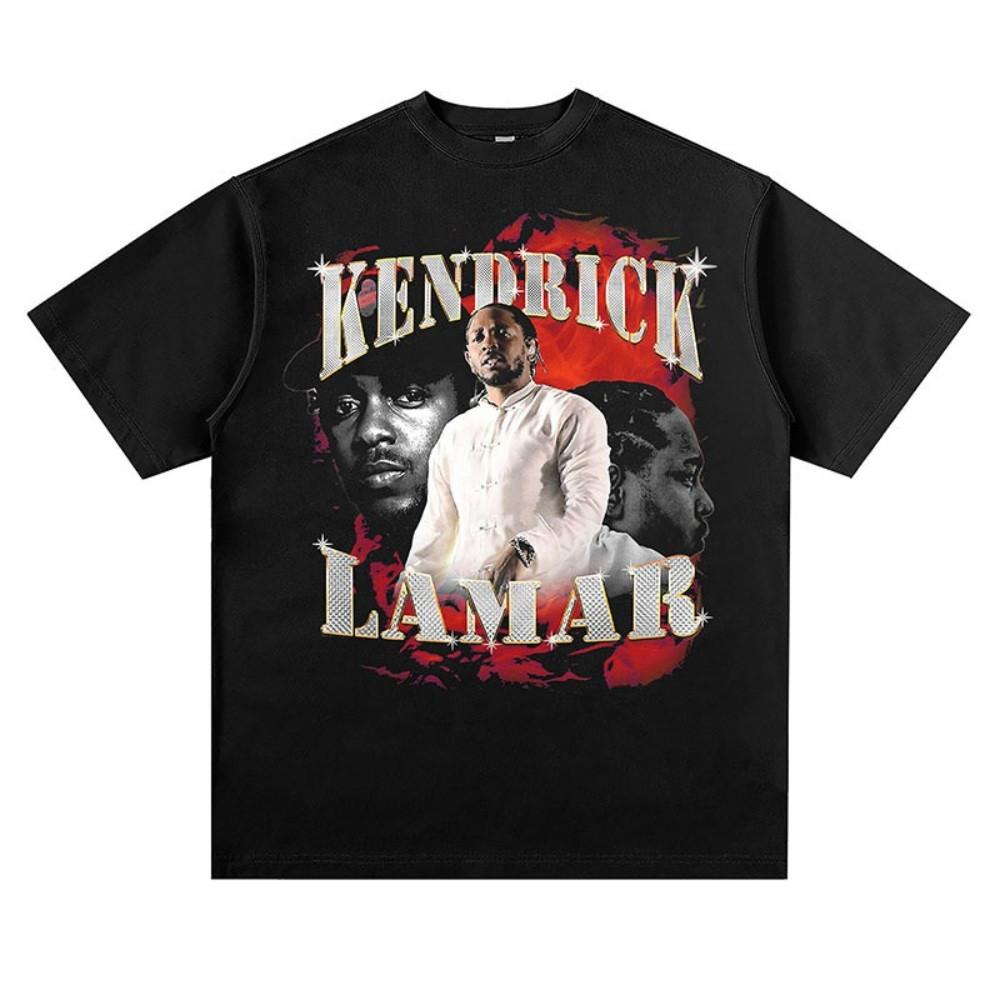 Kendrick Lamar 켄드릭 라마 프린트 티셔츠 힙합 스트리트 반팔 긴팔 레트로 래퍼 농구