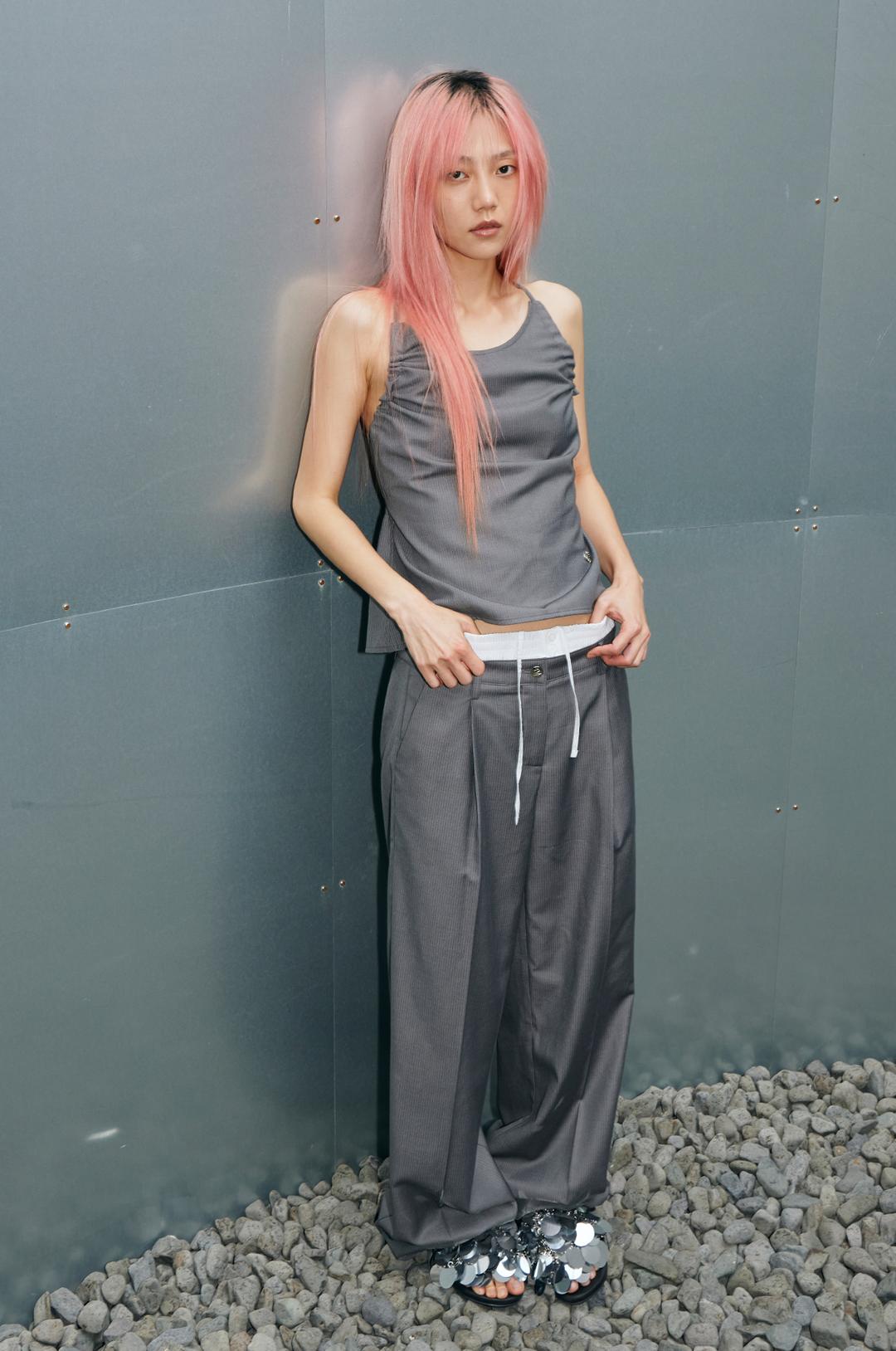 [당일배송]G_LAYERED FORMAL PANTS / GREY
