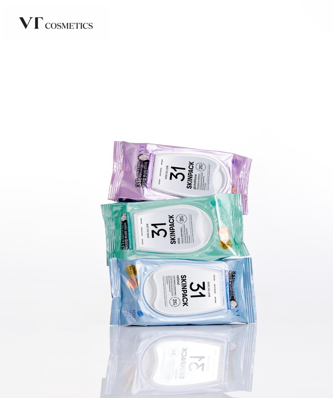 VT코스메틱 [100매 화잘먹 패드] VT 31도 스킨팩(마일드,스무스,루미너스) 3종 중 택1
