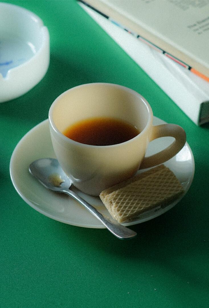 베이직 밀크글라스 세트 커피잔(IR) 라떼