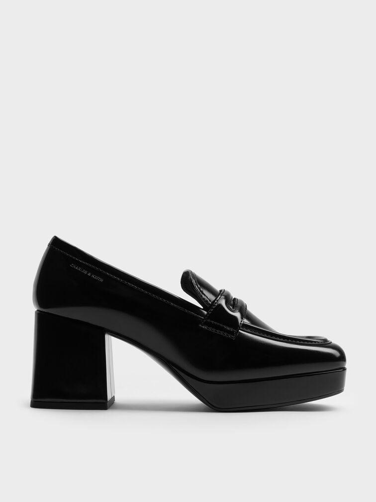 Platform Penny Loafer Pumps